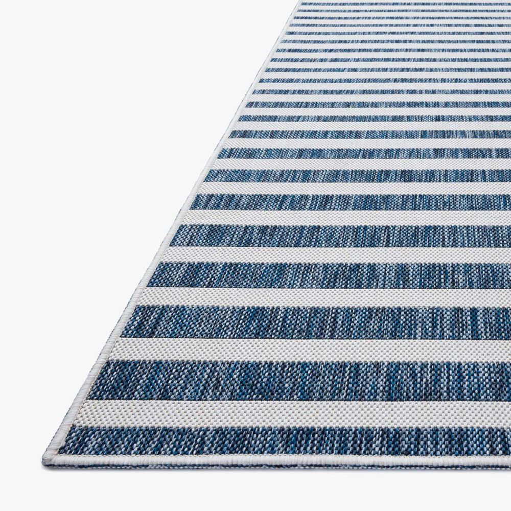 Loloi Easton Denim and Ivory 6&#39;7&quot; x 9&#39;4&quot; Indoor/Outdoor Area Rug, , large