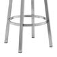 Blue River Lorin 30" Swivel Bar Stool with Black Cushion in Stainless Steel, , large