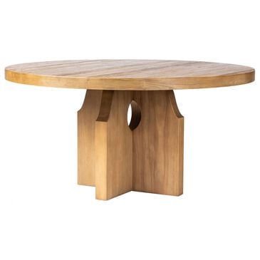 Four Hands Allandale Round Dining Table-Reclaimed Natural Elm-Natural Elm Veneer, , large