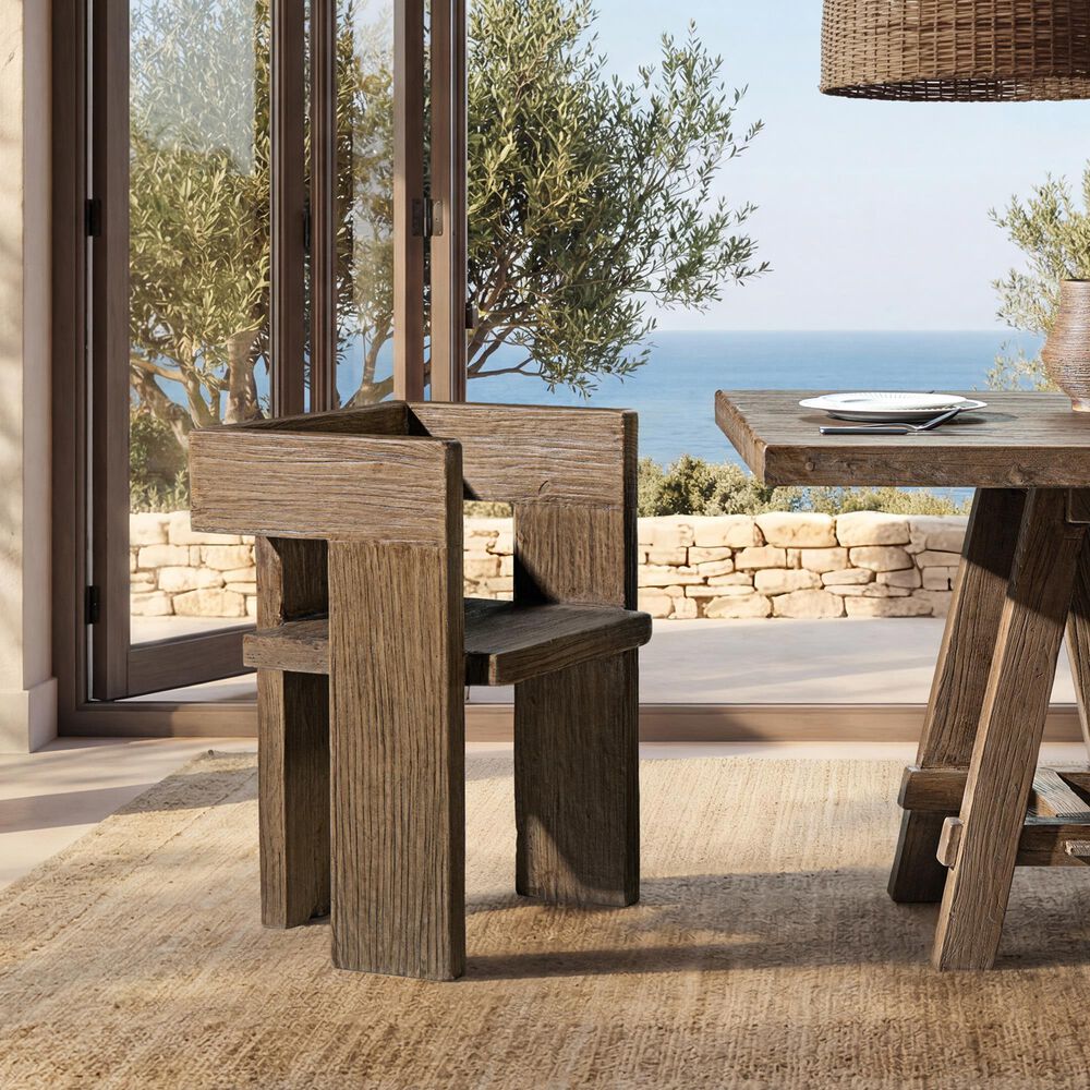 Jennifer Taylor Home Avenel Arm Chair in Heritage Medium Dark Brown, , large