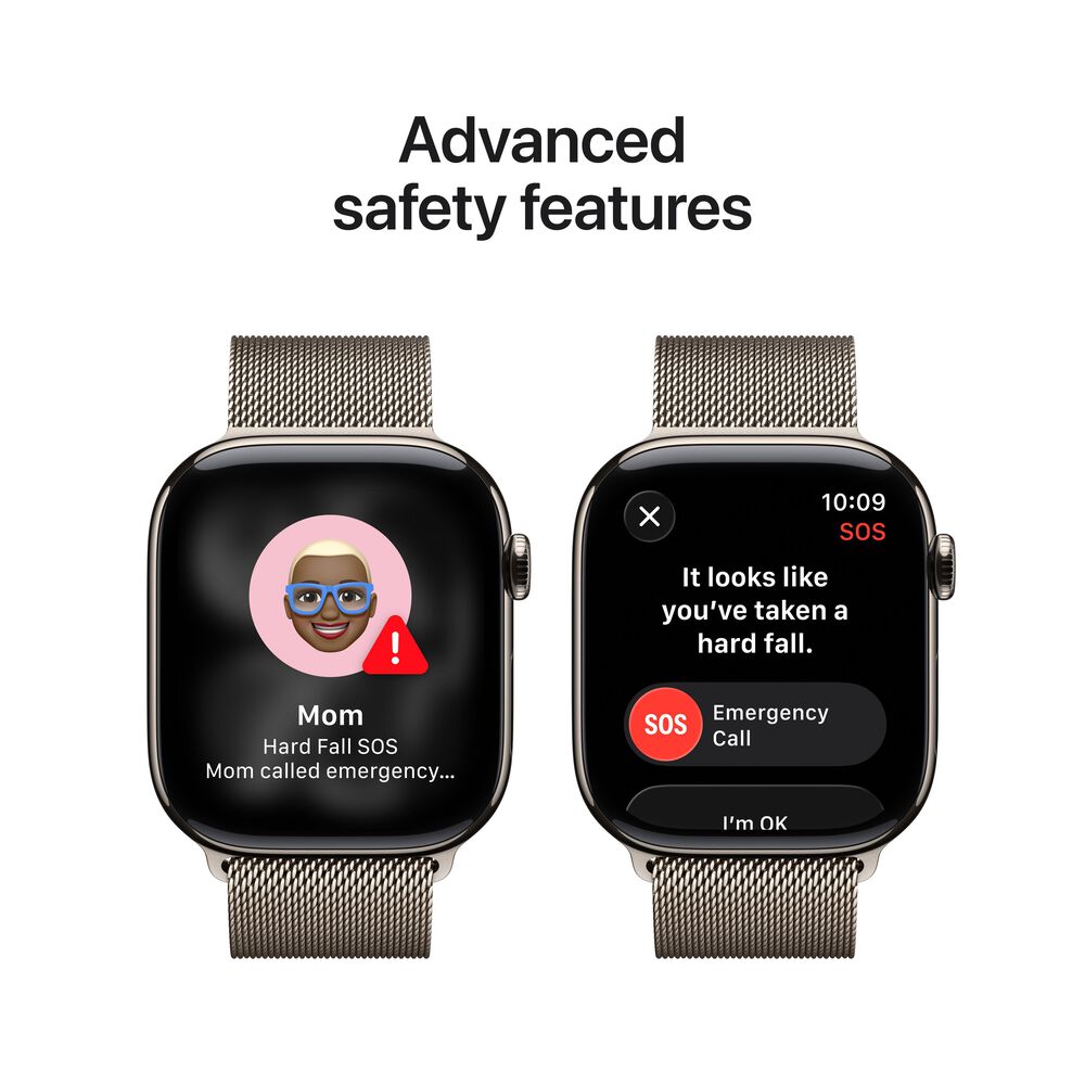 Apple Watch Series 11 &#40;GPS+Cellular&#41; 46mm Titanium Case with Natural Milanese Loop - M/L - Natural - &#40;2025&#41;, , large
