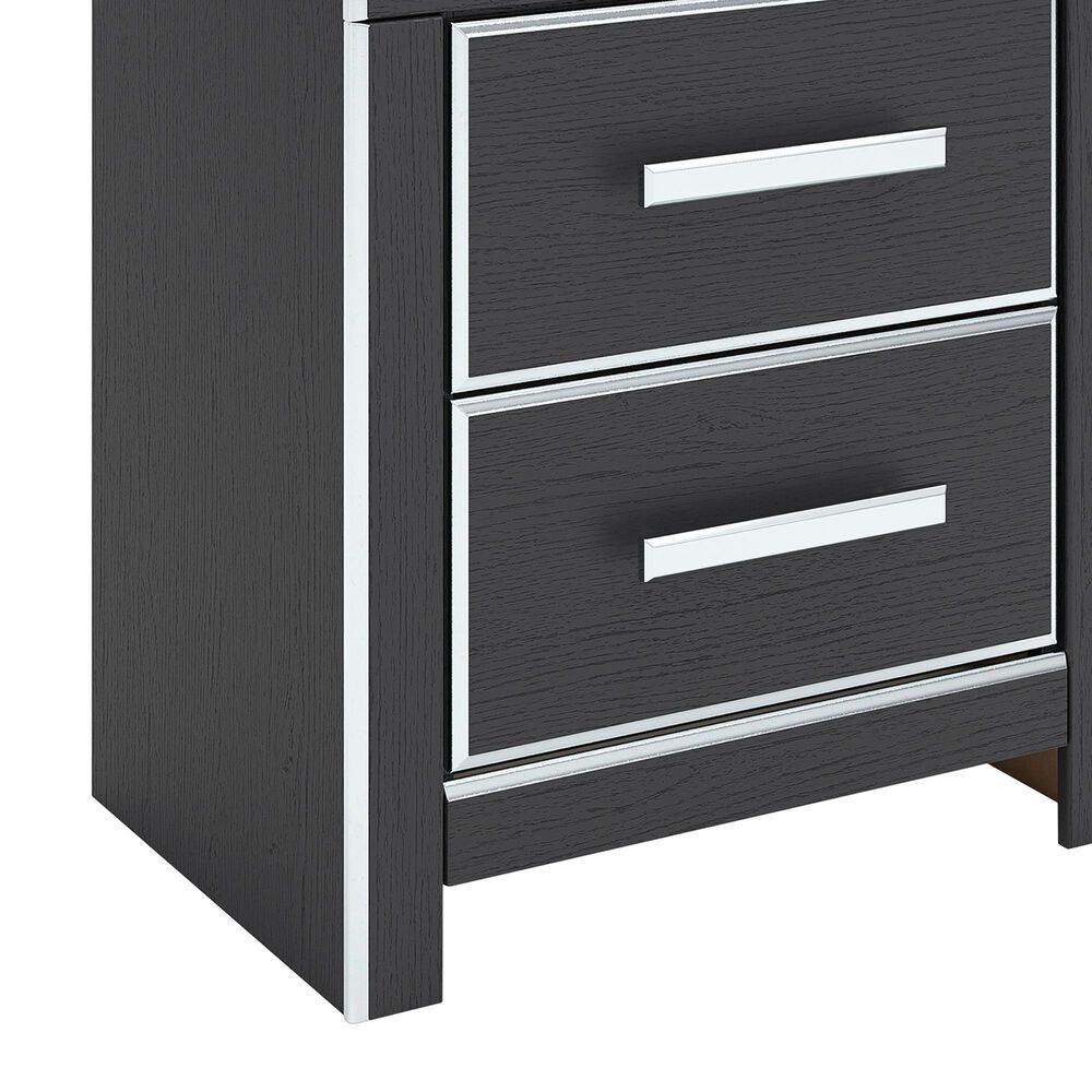 Ashley Zuraleus California King Upholstered Platform Bed with Two Nightstands in Matte Black, , large