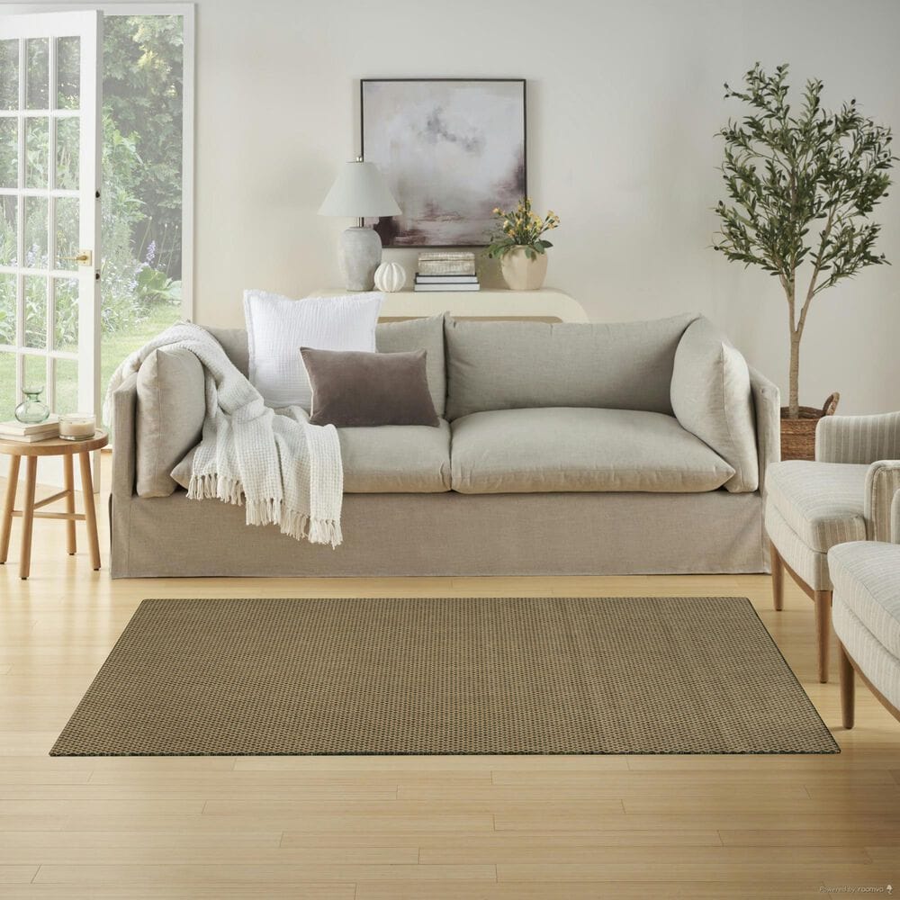 Nourison Courtyard Green 4&#39; x 6&#39; Indoor/Outdoor Area Rug, , large