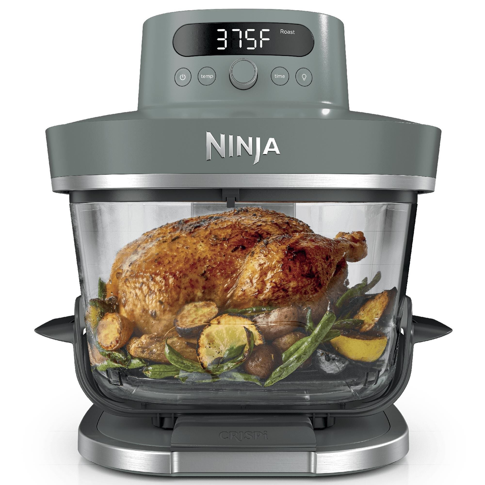 Ninja Crispi Pro 6-in-1 Countertop Glass Air Fryer in Ash Gray