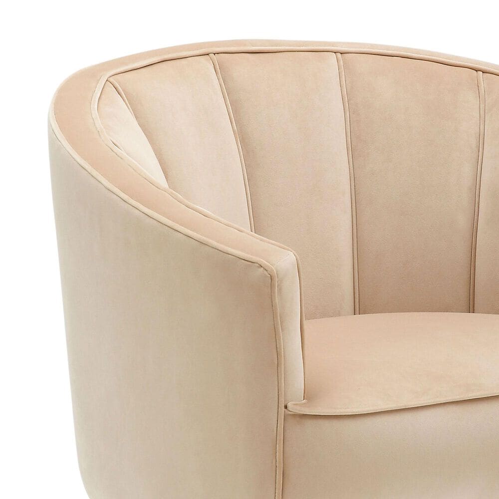 Lumisource Tania Accent Chair in Champagne Velvet and Gold, , large