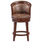 Sasha Lee Swivel Counter Stool with Nail Head Trim in Brown, , large