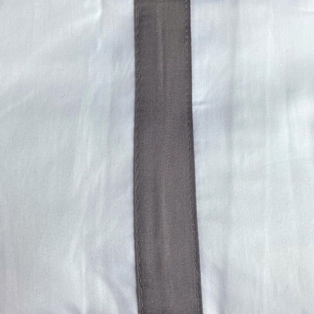 Ann Gish Ready-to-Bed 2.0 Cotton Trim King Duvet in White and Grey, , large