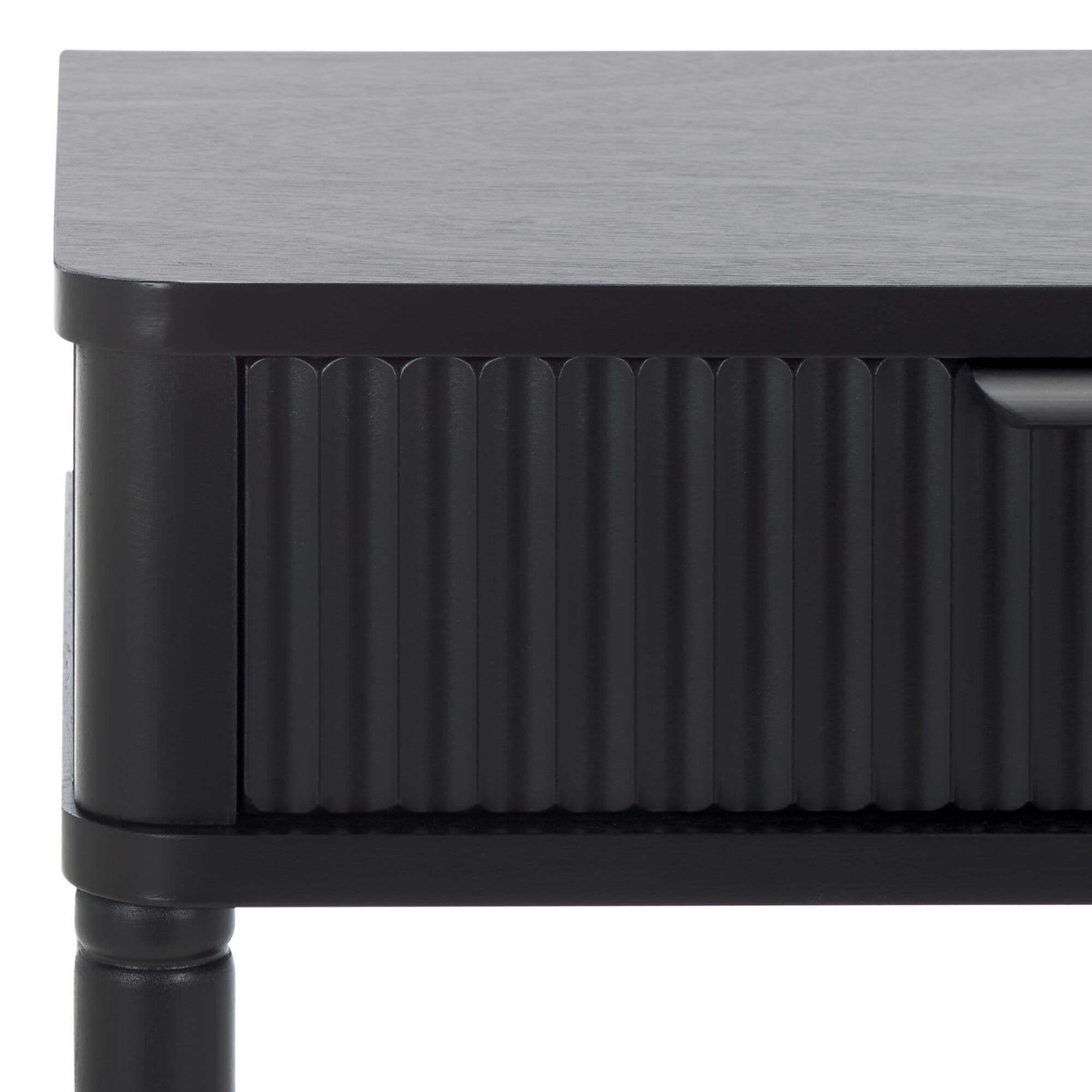 Safavieh Thurston 1-Drawer End Table in Matte Black