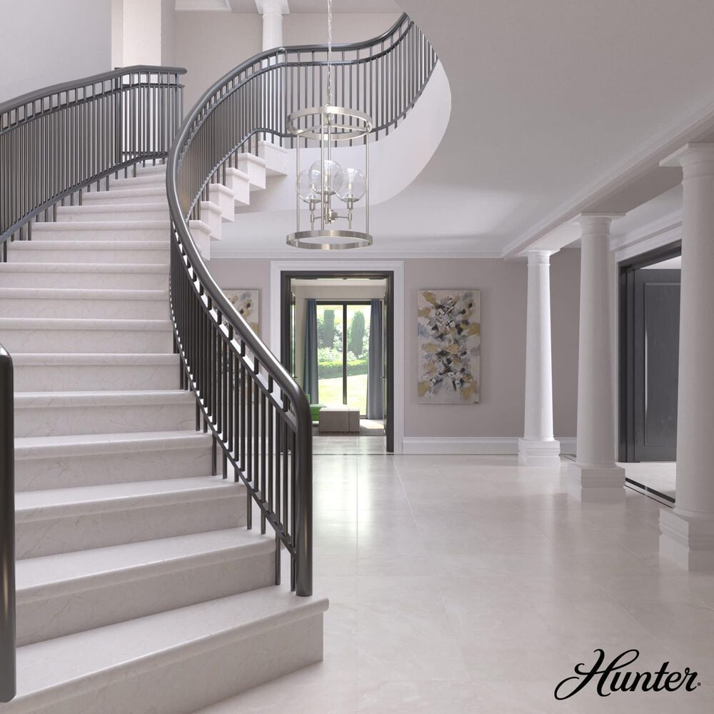 Hunter Xidane 3-Light Foyer Lantern in Brushed Nickel, , large