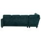 HOMLUX 94.49" L-Shaped Modular Sectional Sofa with Storage Ottoman and Cup Holders in Green, , large