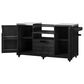 HOMLUX 67" Outdoor Kitchen Island with Stainless Steel Top in Black, , large