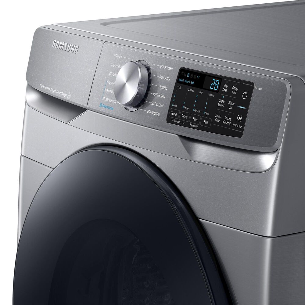 Samsung 4.5 Cu. Ft. Smart Front Load Washer with Super Speed Wash in Platinum, , large