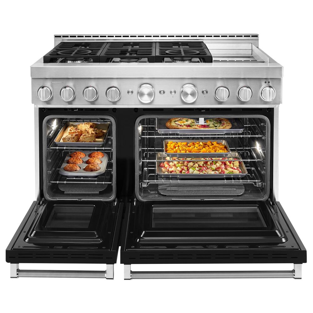 KitchenAid 6.3 Cu. Ft. Freestanding Gas Range with Griddle in Imperial Black, , large