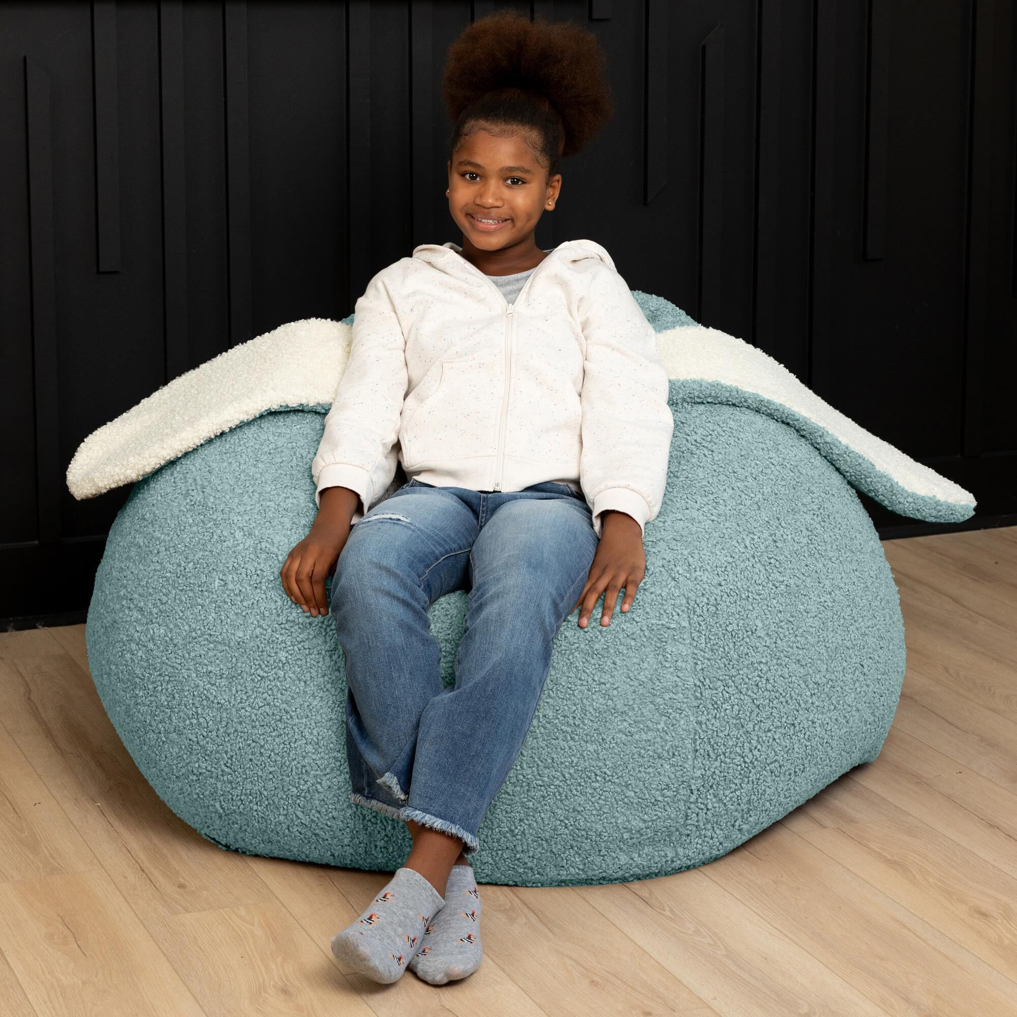 sunsea ラビットファー パンツ サイズ1 Jaxx HopSeat Bunny Oval Shaped Large Bean Bag Chair in Green