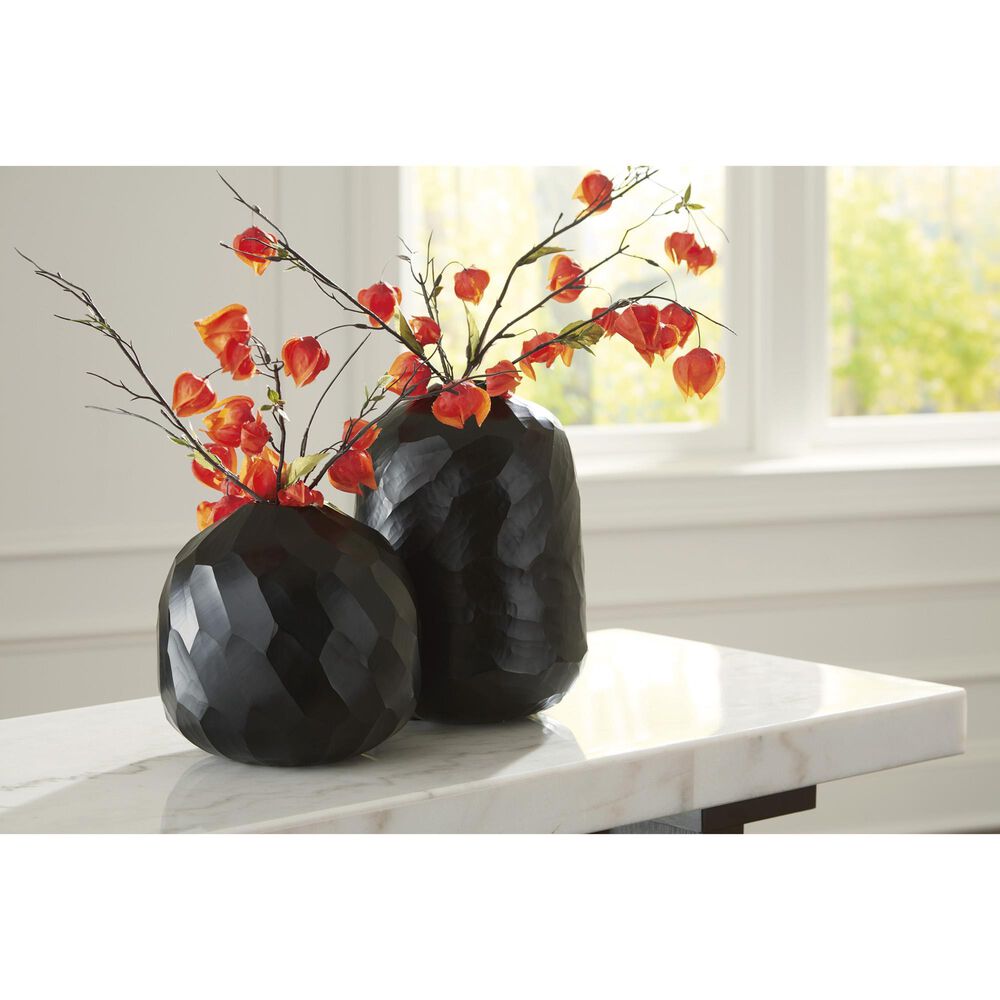 Ashley Ryanford 7&quot; Vase in Black, , large