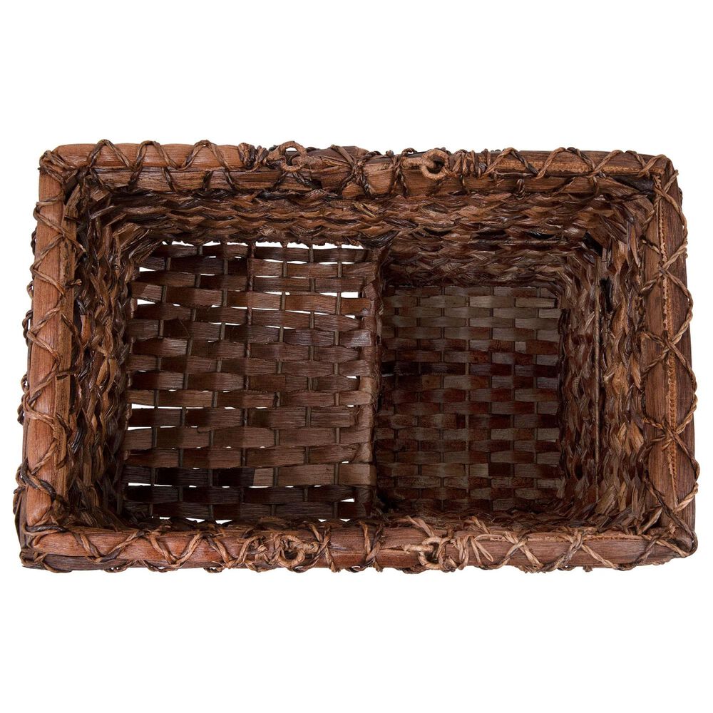 Creative Coop Woven BacBac Leaf Stair Basket in Natural, , large