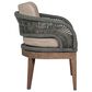 Blue River Orbit Outdoor Dining Chair with Taupe Cushion in Weathered Eucalyptus, , large
