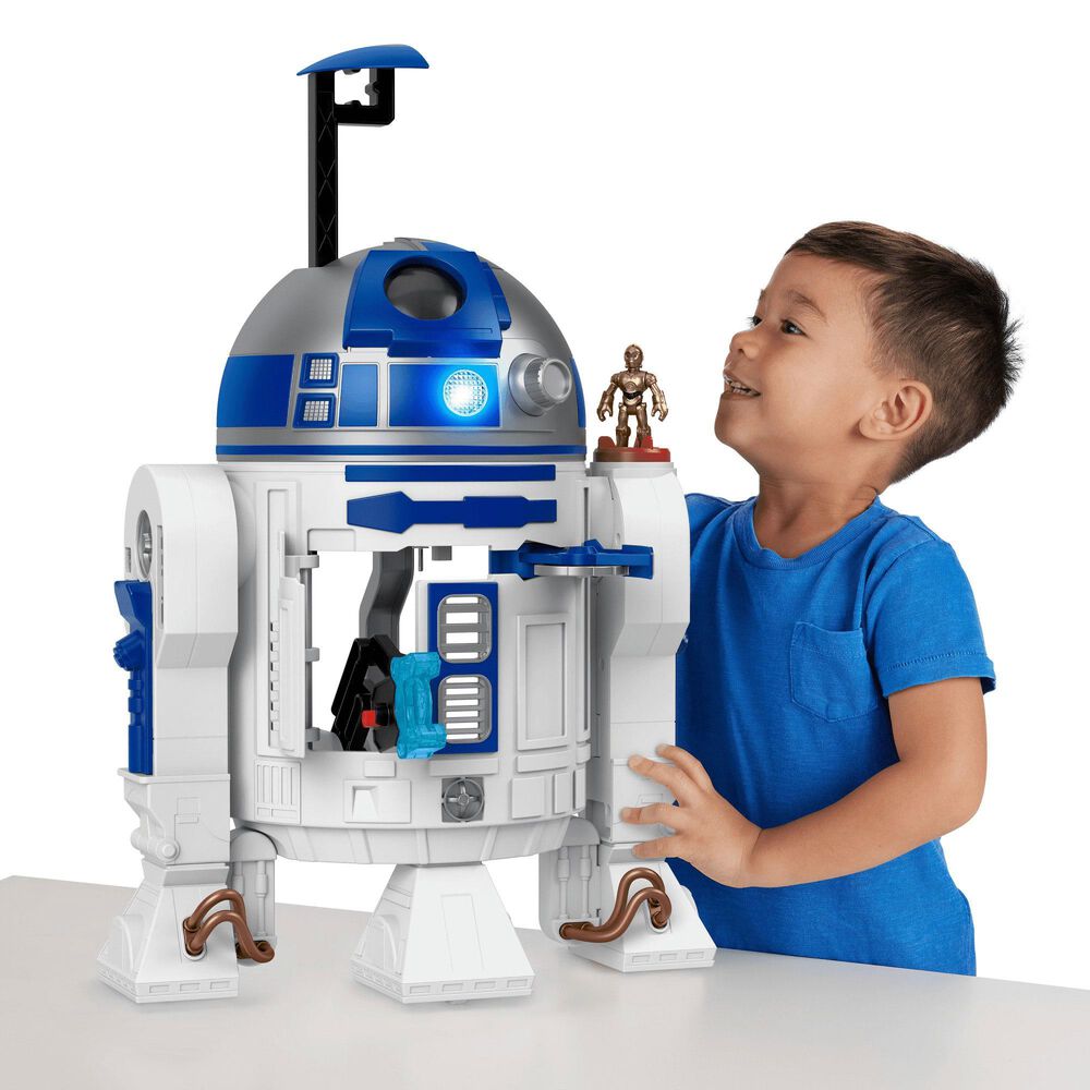 Fisher Price Star Wars R2-D22 Toy Action Figure with C-3PO Diecast Character Key, , large