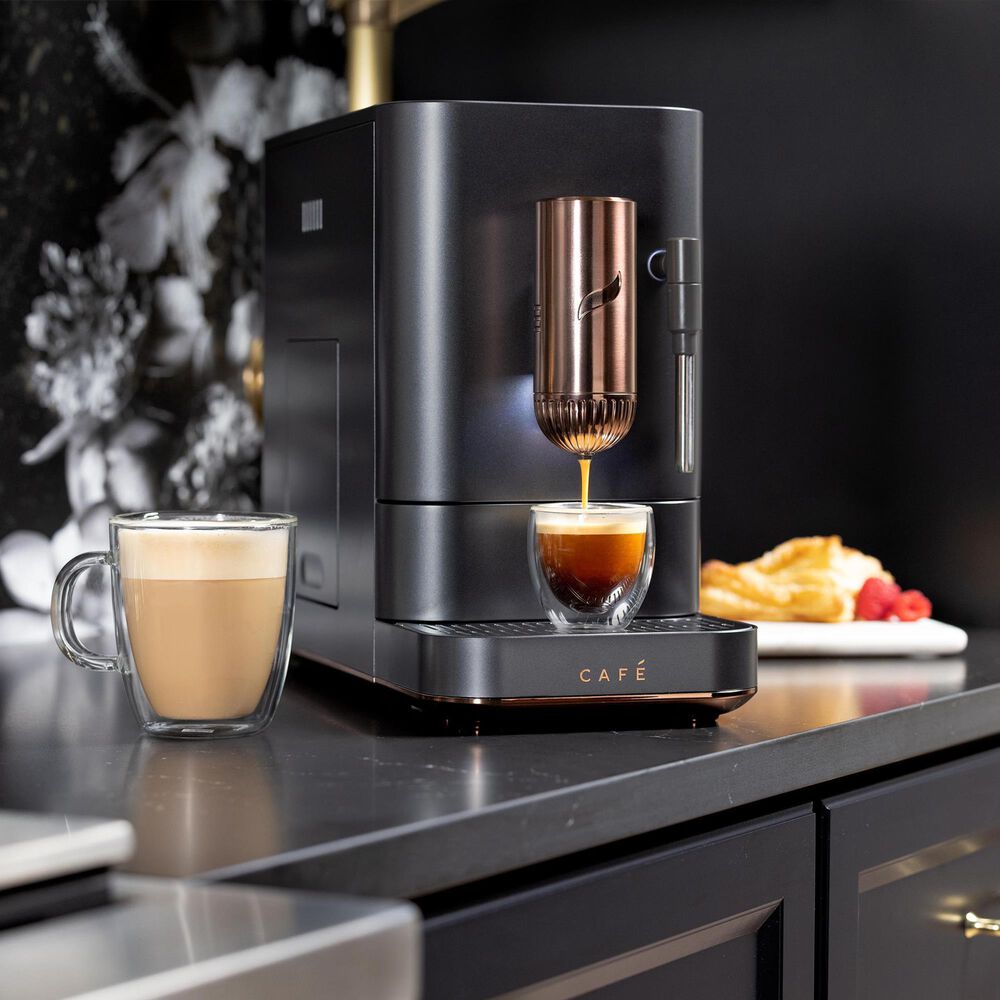 Cafe 40.5 Oz Affetto Espresso Machine in Matte Black, , large