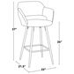 Lumisource Margarite Counter Stool with Grey Cushion in Black (Set of 2), , large