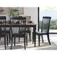 Ashley Brenkerton Rectangular Dining Table in Grayish Brown and French Black - Table Only, , large