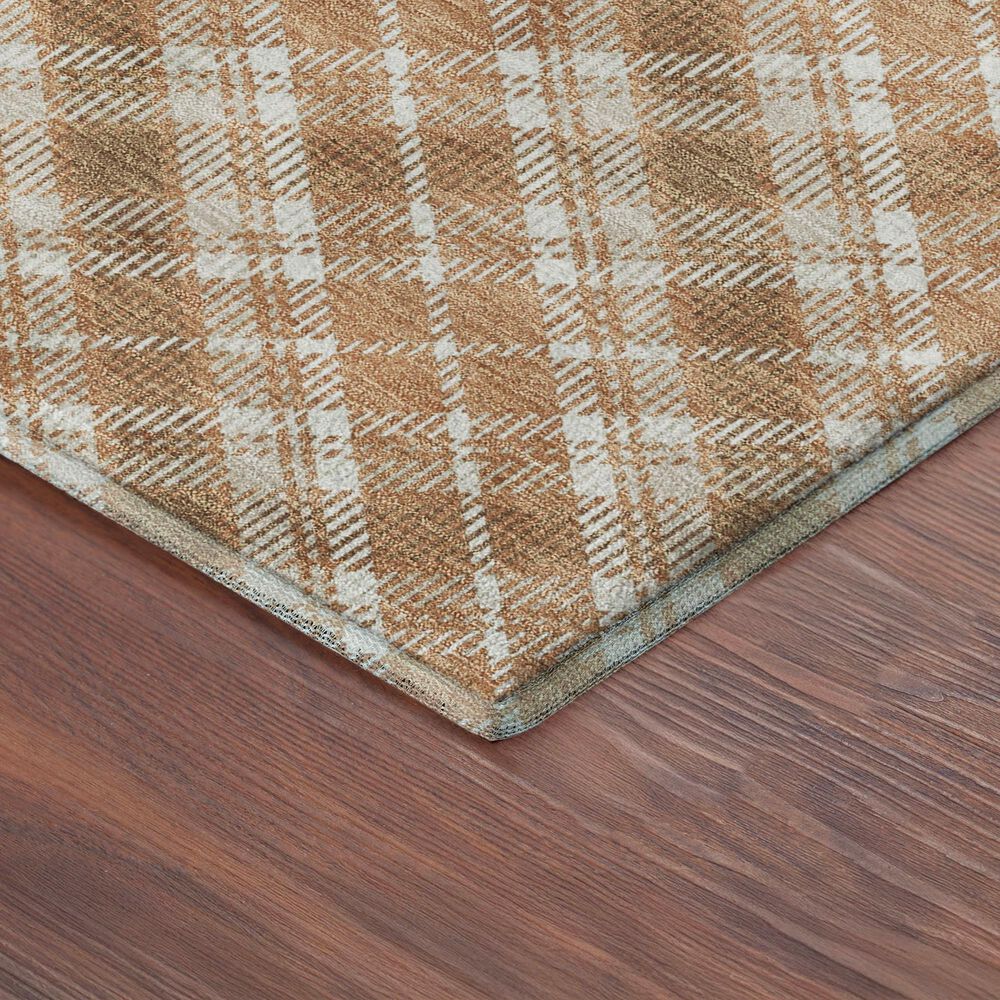Dalyn Rug Company Soft Essentials Plaid Copper 9' x 12' Indoor/Outdoor Area Rug, , large