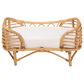 Baxton Studio Malino Rattan Pet Bed with Cushion in Natural Brown, , large