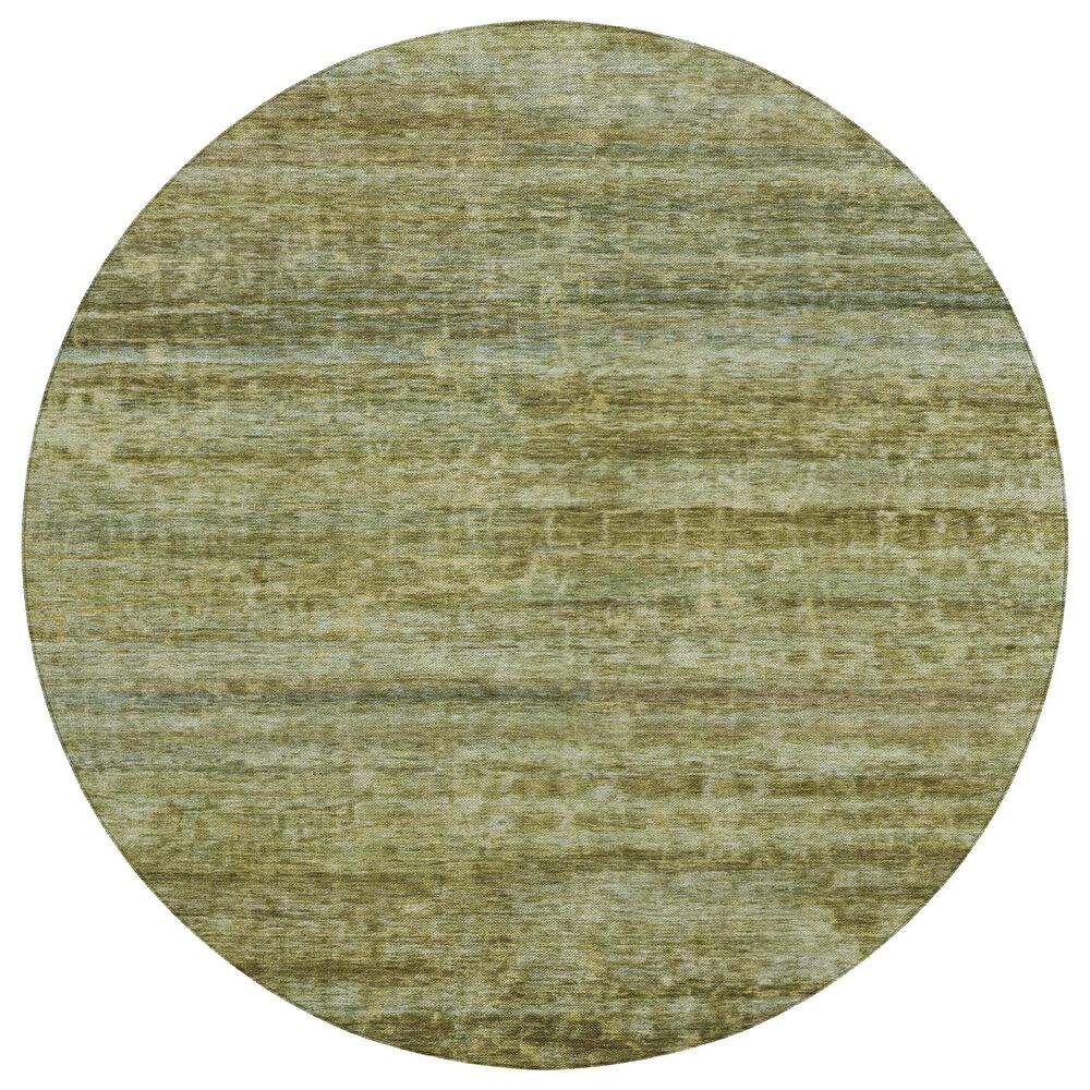 Dalyn Rug Company Burano BU4 8" Round Olive Indoor/Outdoor Area Rug, , large