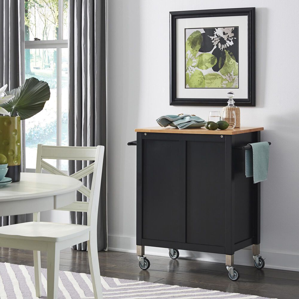 Homestyles Dolly Madison Kitchen Cart in Black, , large