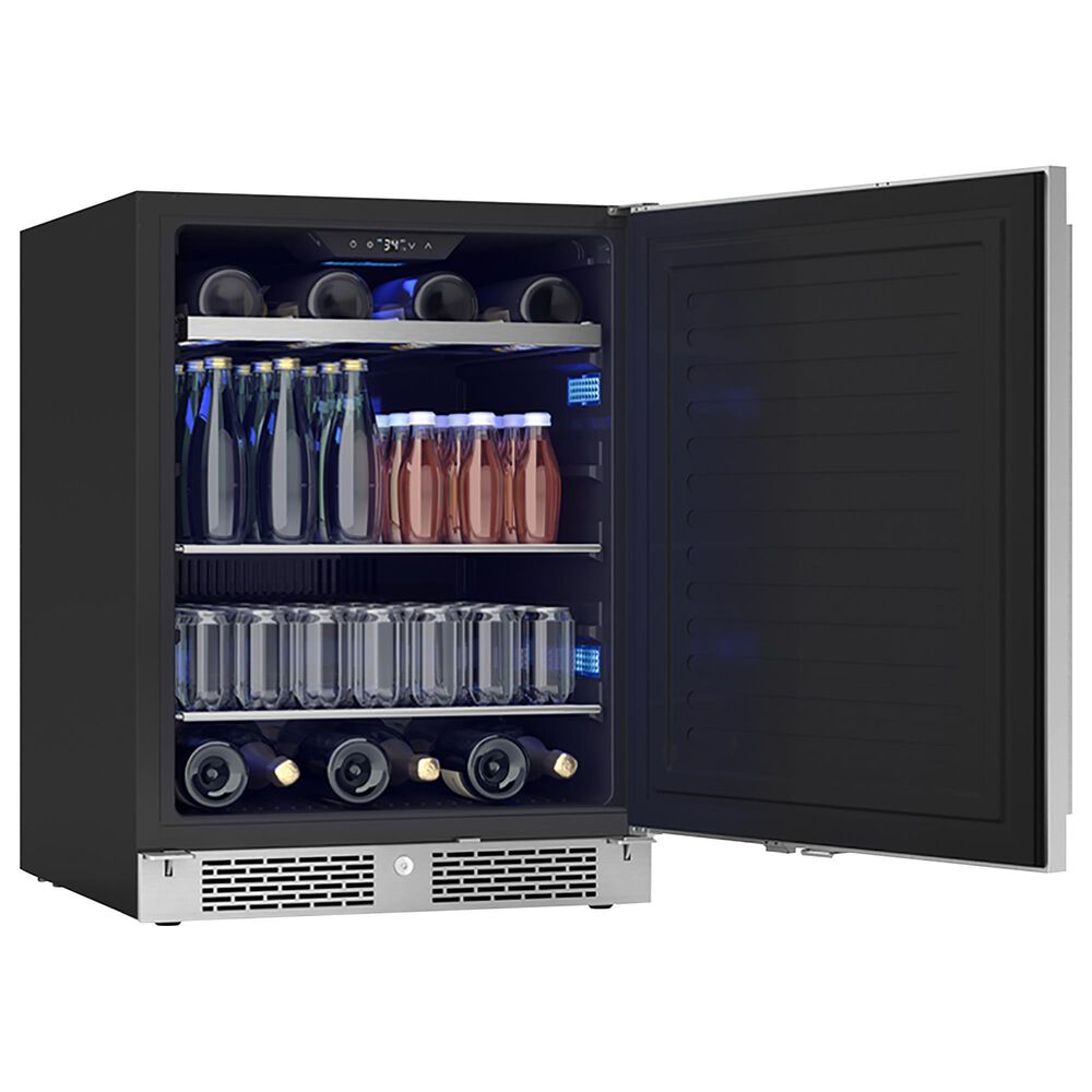 Zephyr 24&quot; ADA Single Zone Beverage Cooler in Black and Stainless Steel, , large