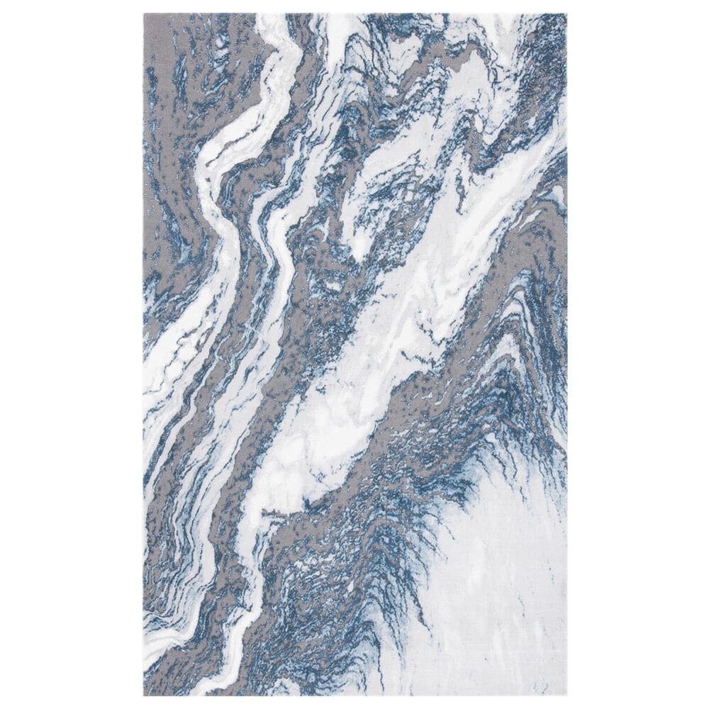 Safavieh Craft CFT844M 4" x 6" Blue and Grey Area Rug, , large