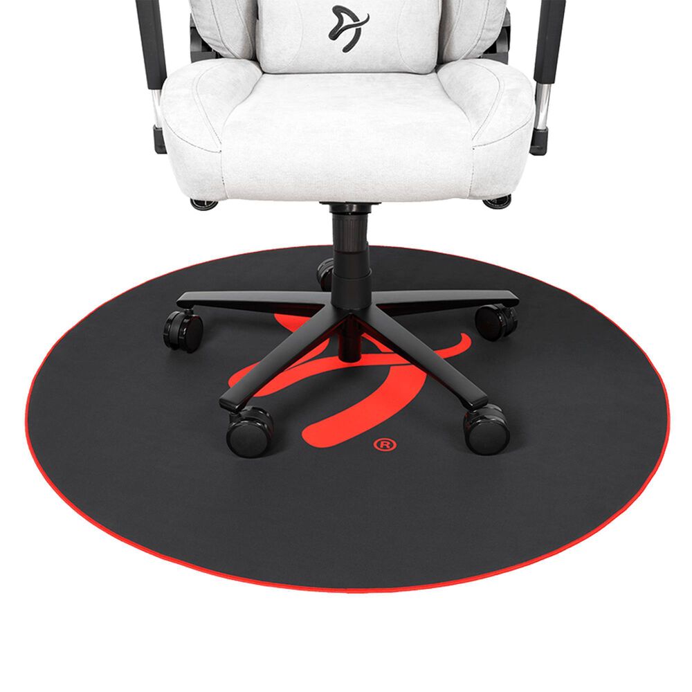 Arozzi Zona Desk Chair Mat in Black and Red, , large