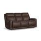Flexsteel Alister Gliding Power Reclining Sofa with Headrest and Lumbar in Burnt Umber, , large