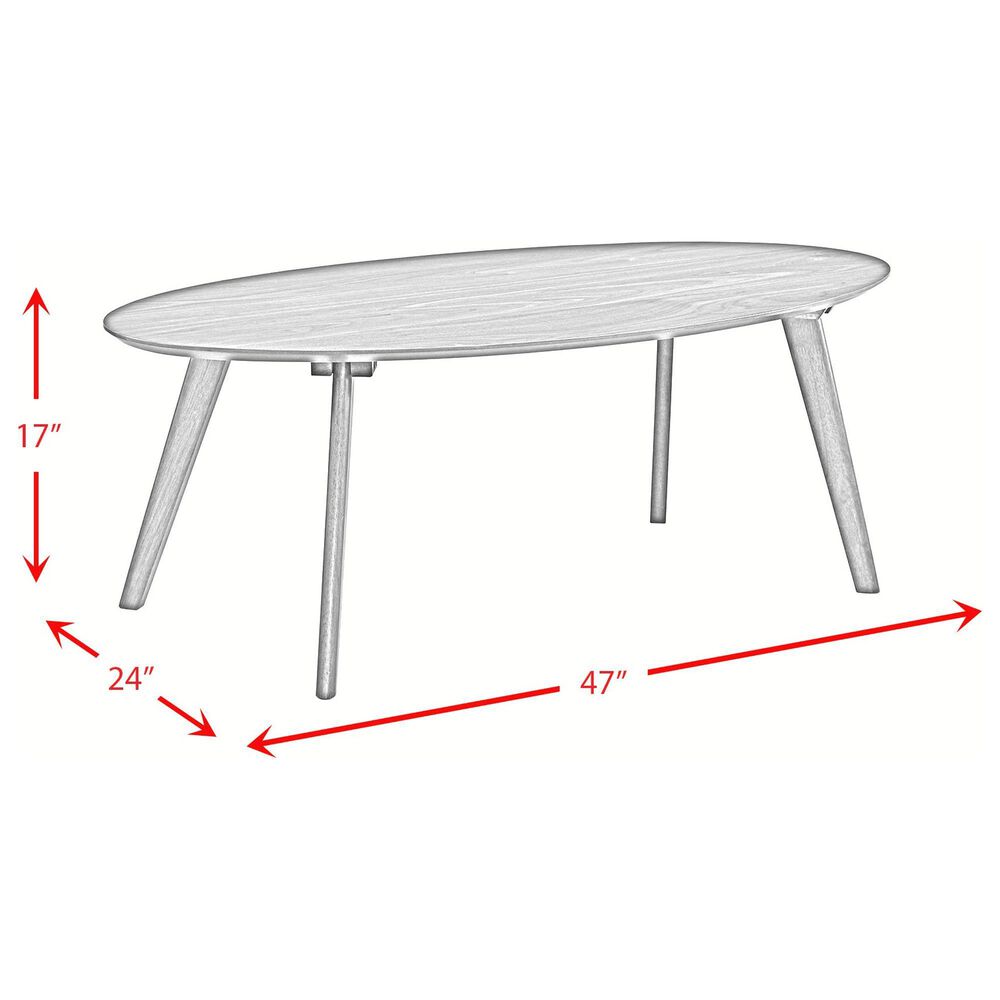 Mayberry Hill Razor 47&quot; Oval Cocktail Table in Walnut, , large