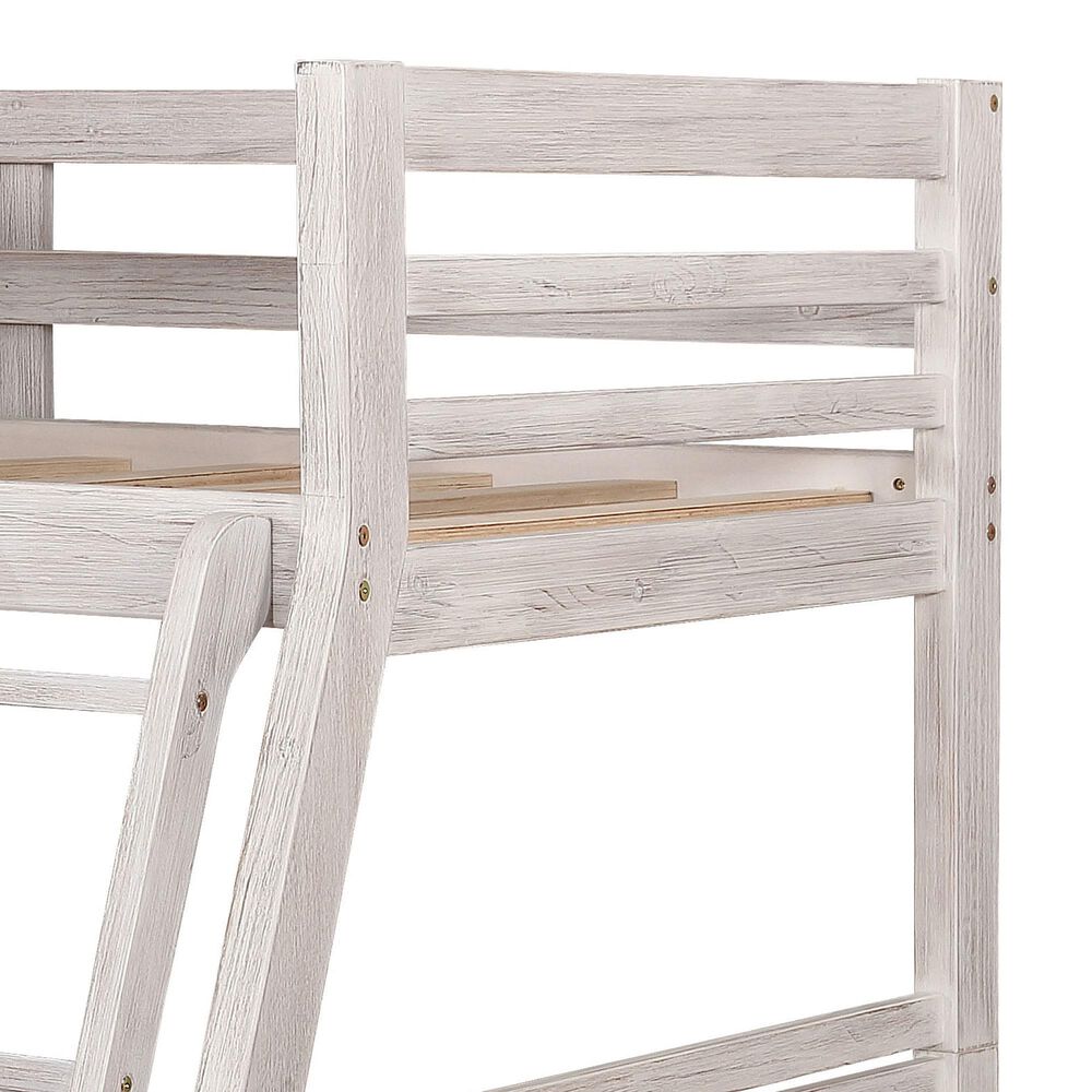 Furniture of America Mccullough Twin over Full Bunk Bed in Brushed White, , large
