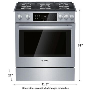 Bosch 4.8 Cu. Ft. Slide-In Gas Convection Range in Stainless Steel, , large