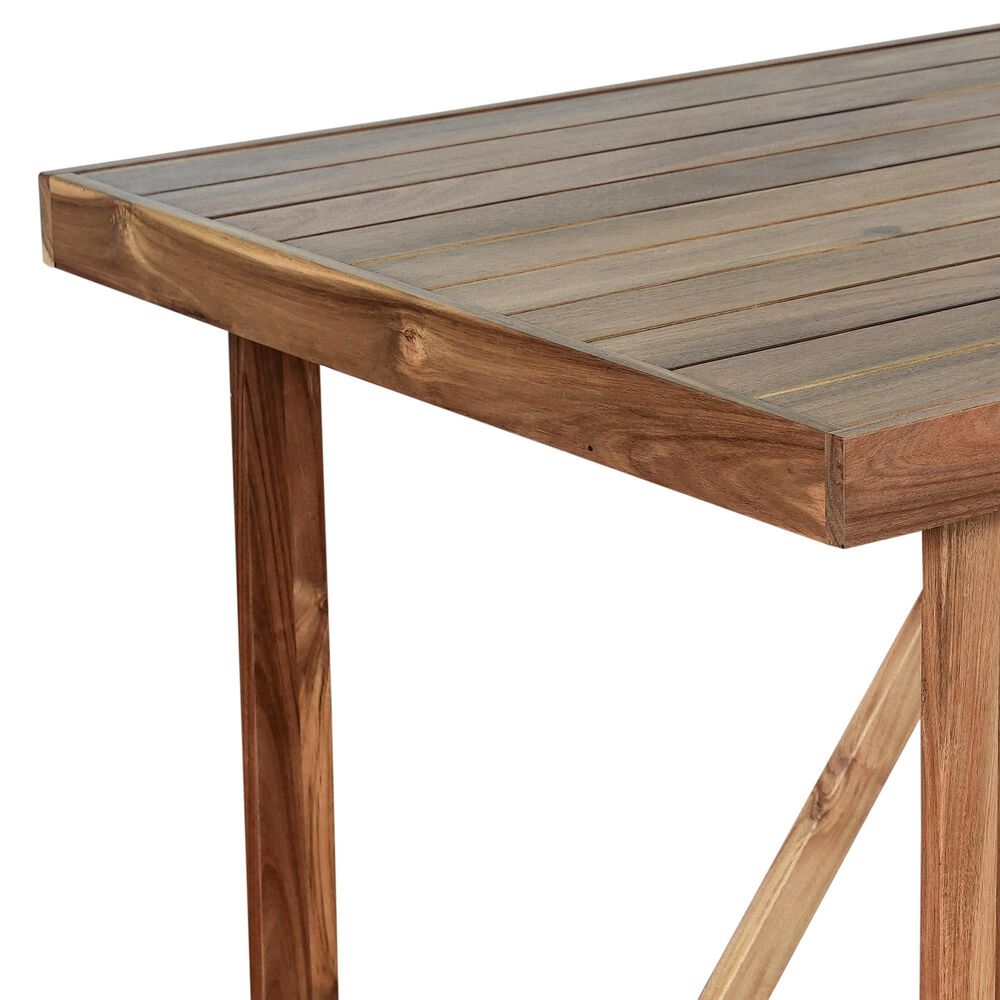 Hearth and Haven 6-Piece Patio Dining Set with Table, Bench and Chairs in Natural, , large