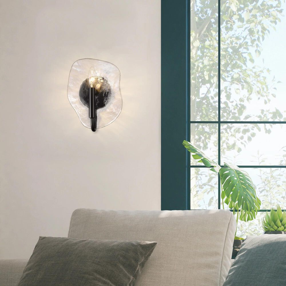 Golden Lighting Samara 1-Light Wall Sconce in Matte Black, , large