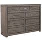 Riva Ridge Modern Loft 9 Drawer Chesser in Graystone, , large
