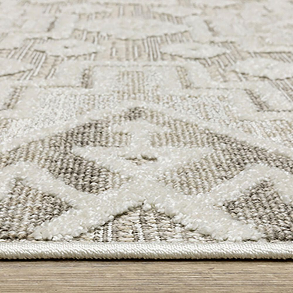 Oriental Weavers Tangier TAN03 2&#39;3&quot; x 7&#39;6&quot; Beige Runner, , large