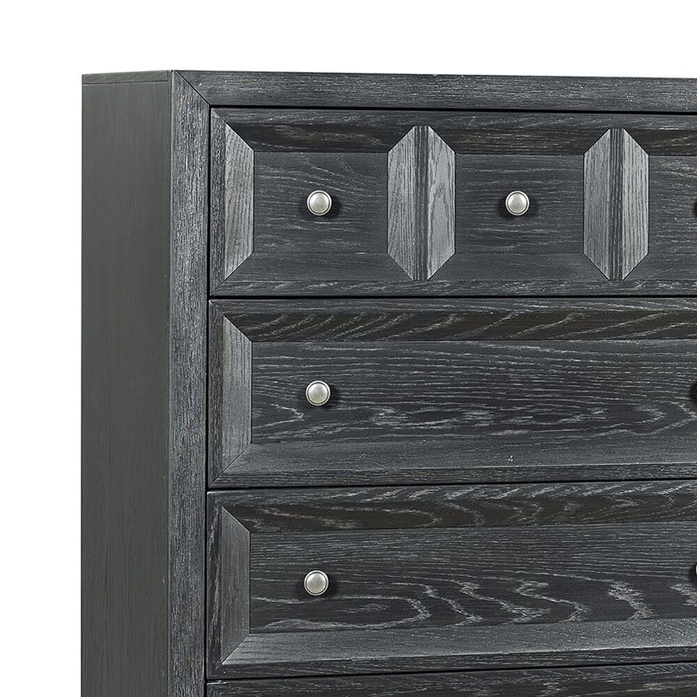 Furniture of America Hatton Cross 5 Drawer Chest in Weathered Black, , large