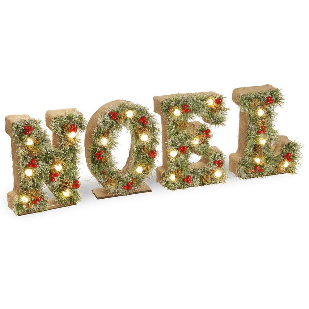 National Tree 36" Pre-Lit NOEL Decoration, , large