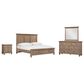Riva Ridge Oxford 4-Piece Queen Panel Storage Bedroom Set in Tan with USB Ports, , large