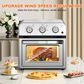 HOMLUX 13 Qt Air Fryer Toaster Oven in Silver, , large