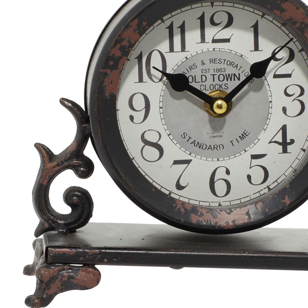 Maple and Jade 7&quot; x 7&quot; Table Clock in Black and White &#40;Set of 2&#41;, , large