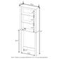 HOMLUX 63" Over the Toilet Storage Cabinet with 3 Open Shelve and Reinforced Leg in White, , large
