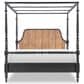 Legacy Classic Vintage Market 5-Piece King Post Canopy Bedroom Set in Barnwood Oak and Kettle Black, , large