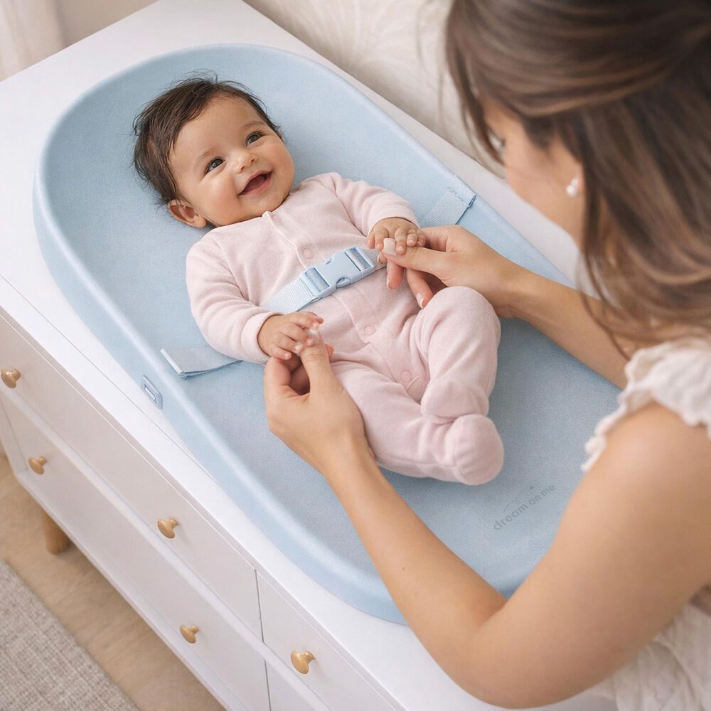 Evolur Dream On Me Lotti Love Changing Pad in Raindrop Blue, , large