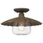 Golden Lighting Clemence 1-Light Flush Mount in Dark Rust, , large