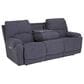 HomeStretch Showtime Power Reclining Sofa with Drop Down Table in Graphite, , large